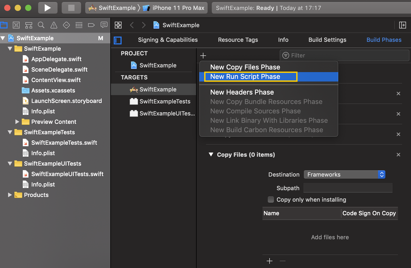 запуском скрипта